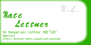 mate lettner business card